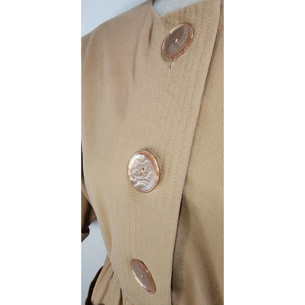 Vintage 60's or 70's Lisa Petites Women's Brown Button Dress - Picture 6 of 10